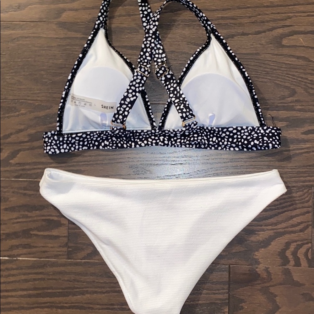 Black and white Shein Bikini BOTTOMS ONLY - Picture 2 of 2